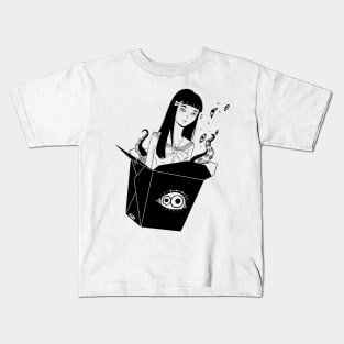 Anime School Girl Take Out With Tentacles Kids T-Shirt